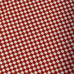 Fabric Remnant 46x36.5 Red White Checkered Gingham Retro DIY